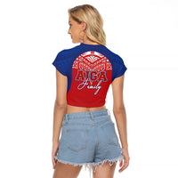 Aiga Samoa Raglan Cropped T Shirt Aiga Is Everything LT05 - Polynesian Pride