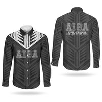 Samoa Aiga Couples Matching Short Sleeve Bodycon Dress and Long Sleeve Button Shirt Samoan Tribal Pattern LT05 - Polynesian Pride