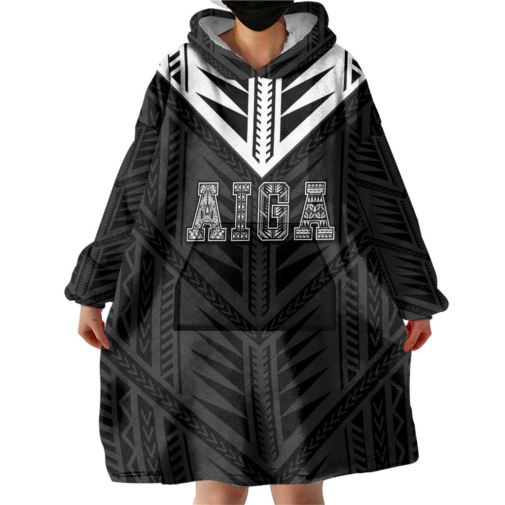 Samoa Aiga Wearable Blanket Hoodie Samoan Tribal Pattern LT05 - Polynesian Pride