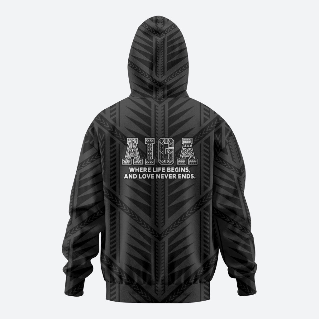 Samoa Aiga Zip Hoodie Samoan Tribal Pattern LT05 - Polynesian Pride