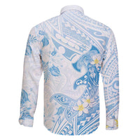 Polynesia Hammerhead Shark Family Matching Mermaid Dress and Hawaiian Shirt Tropical Flowers Tribal Pattern Blue LT05 - Polynesian Pride