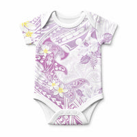 Polynesia Hammerhead Shark Baby Onesie Tropical Flowers Tribal Pattern Lavender LT05 Purple - Polynesian Pride