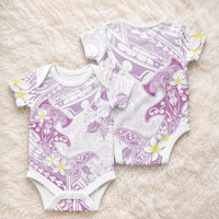 Polynesia Hammerhead Shark Baby Onesie Tropical Flowers Tribal Pattern Lavender LT05 - Polynesian Pride