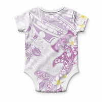 Polynesia Hammerhead Shark Baby Onesie Tropical Flowers Tribal Pattern Lavender LT05 - Polynesian Pride