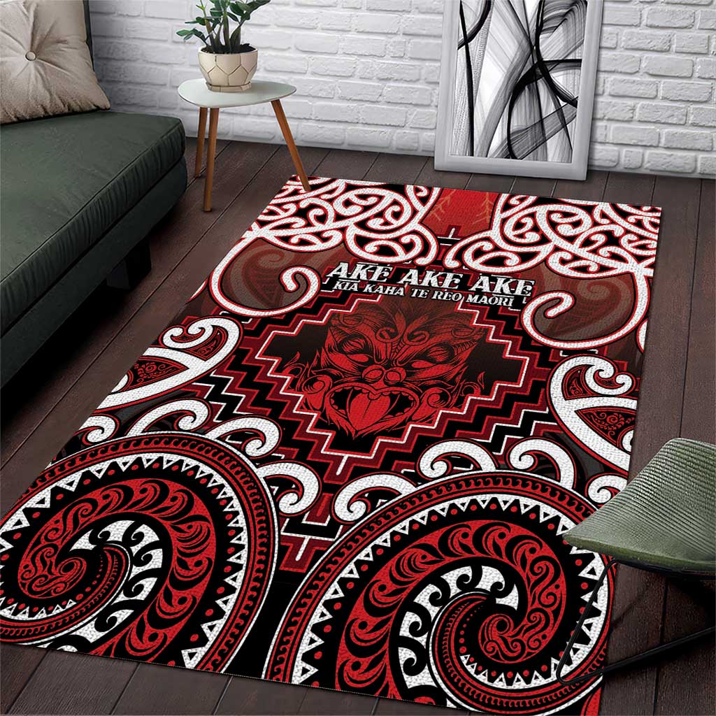 New Zealand Aotearoa Area Rug Te Reo Maori Ake Ake Ake - Polynesian Pride