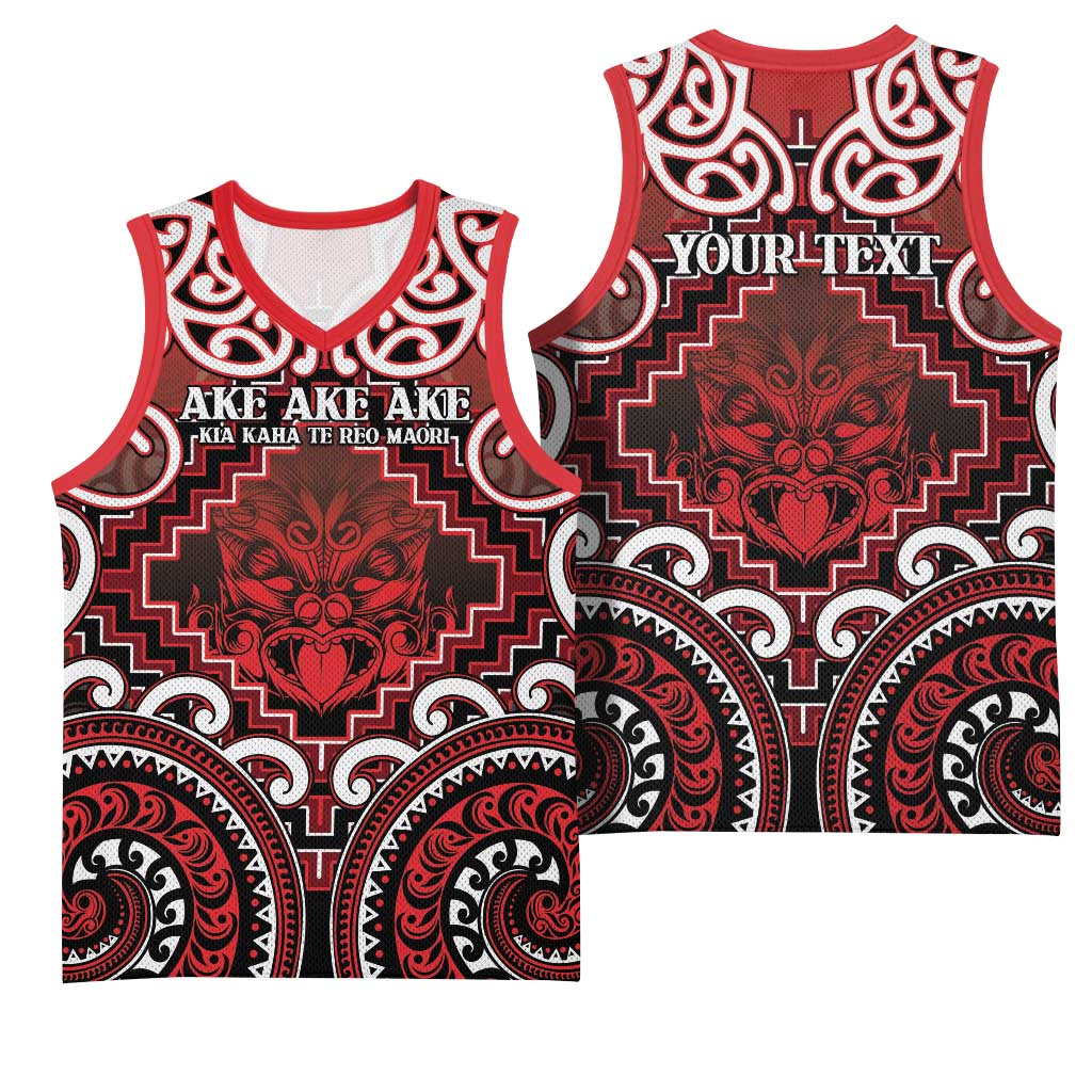 Personalised New Zealand Aotearoa Basketball Jersey Te Reo Maori Ake Ake Ake - Polynesian Pride