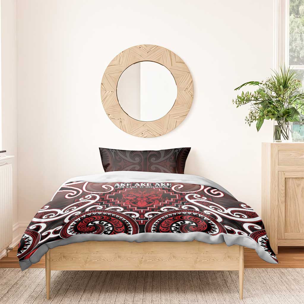 New Zealand Aotearoa Bedding Set Te Reo Maori Ake Ake Ake - Polynesian Pride