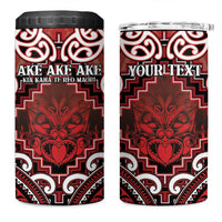 Personalised New Zealand Aotearoa 4 in 1 Can Cooler Tumbler Te Reo Maori Ake Ake Ake LT05 One Size: 16 oz Red - Polynesian Pride