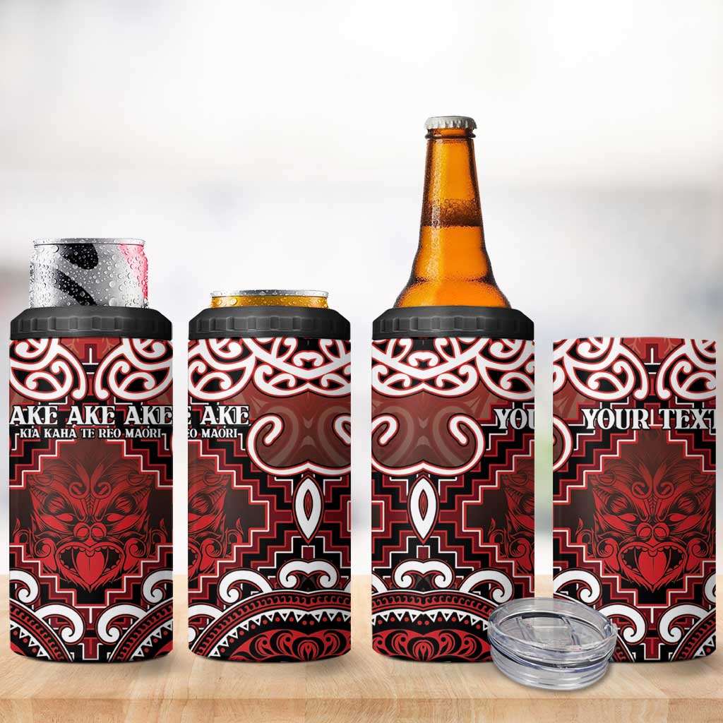 Personalised New Zealand Aotearoa 4 in 1 Can Cooler Tumbler Te Reo Maori Ake Ake Ake LT05 - Polynesian Pride