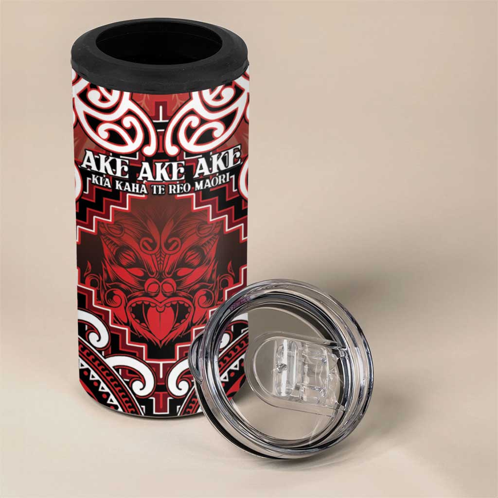 Personalised New Zealand Aotearoa 4 in 1 Can Cooler Tumbler Te Reo Maori Ake Ake Ake LT05 - Polynesian Pride