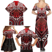 Personalised New Zealand Aotearoa Family Matching Summer Maxi Dress and Hawaiian Shirt Te Reo Maori Ake Ake Ake LT05 - Polynesian Pride