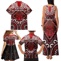 Personalised New Zealand Aotearoa Family Matching Tank Maxi Dress and Hawaiian Shirt Te Reo Maori Ake Ake Ake LT05 - Polynesian Pride
