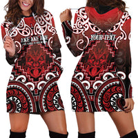 Personalised New Zealand Aotearoa Hoodie Dress Te Reo Maori Ake Ake Ake LT05 - Polynesian Pride