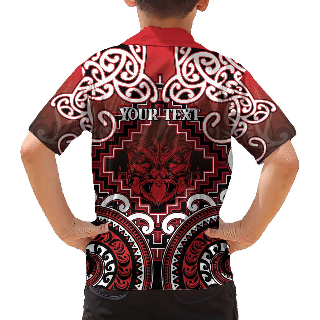 Personalised New Zealand Aotearoa Kid Hawaiian Shirt Te Reo Maori Ake Ake Ake - Polynesian Pride