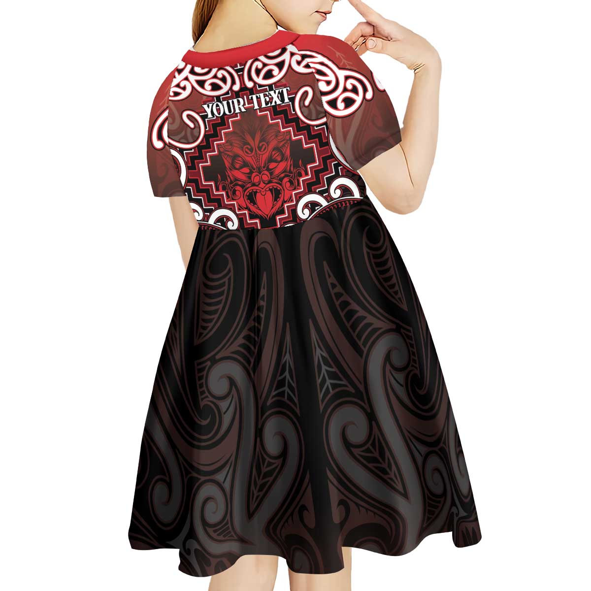 Personalised New Zealand Aotearoa Kid Short Sleeve Dress Te Reo Maori Ake Ake Ake LT05 - Polynesian Pride