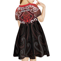 Personalised New Zealand Aotearoa Kid Short Sleeve Dress Te Reo Maori Ake Ake Ake LT05 - Polynesian Pride