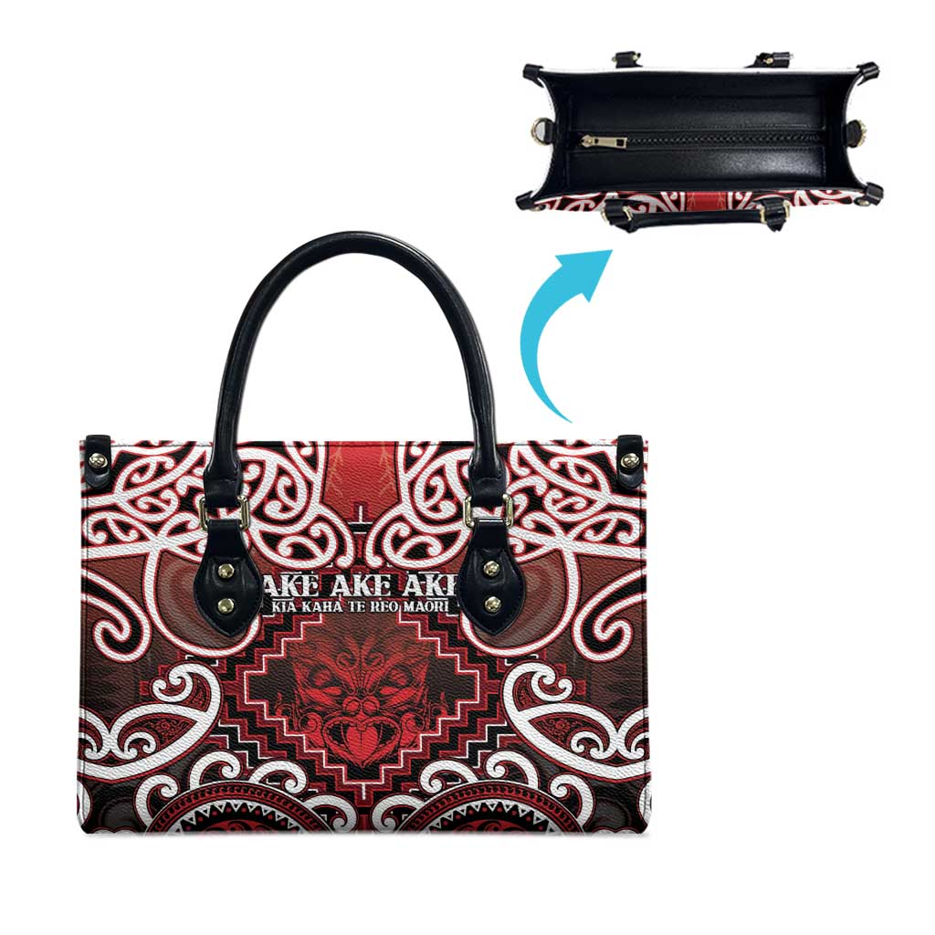 New Zealand Aotearoa Leather Bag Te Reo Maori Ake Ake Ake - Polynesian Pride