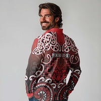 Personalised New Zealand Aotearoa Long Sleeve Polo Shirt Te Reo Maori Ake Ake Ake LT05 - Polynesian Pride