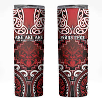 Personalised New Zealand Aotearoa Skinny Tumbler Te Reo Maori Ake Ake Ake LT05 Red - Polynesian Pride