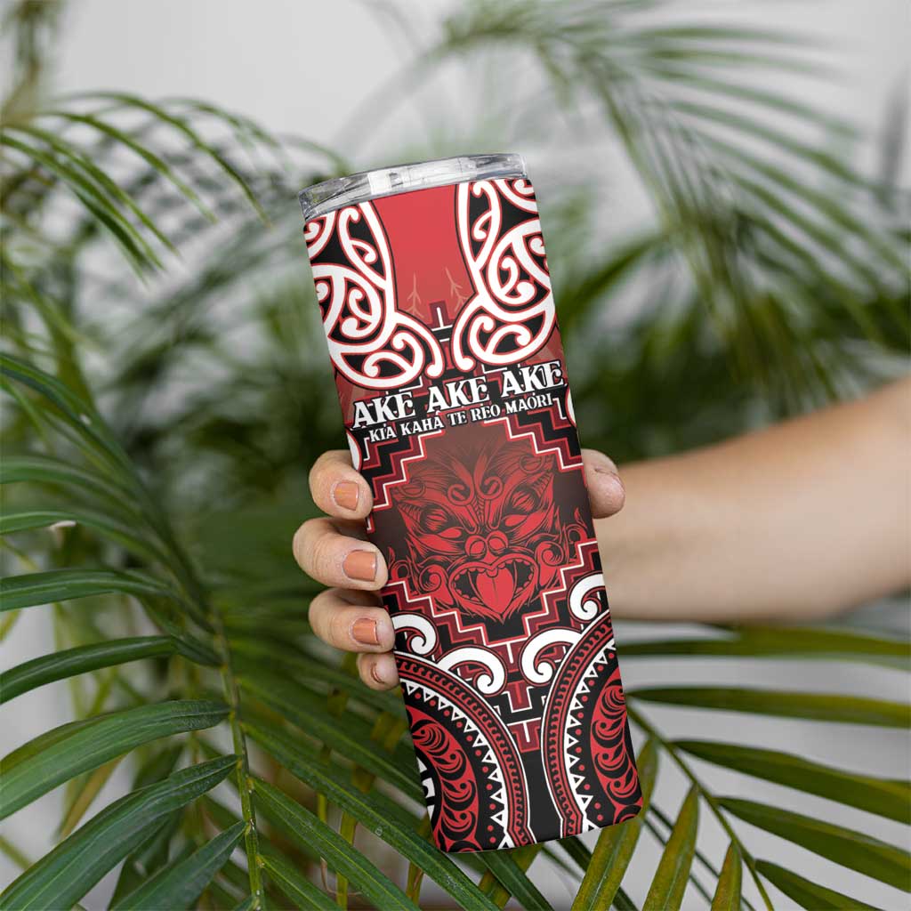 Personalised New Zealand Aotearoa Skinny Tumbler Te Reo Maori Ake Ake Ake LT05 - Polynesian Pride