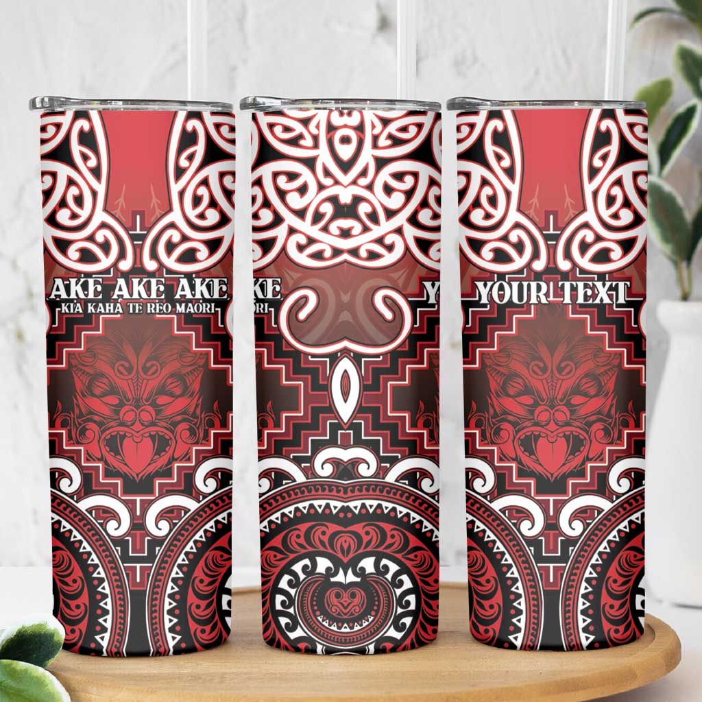 Personalised New Zealand Aotearoa Skinny Tumbler Te Reo Maori Ake Ake Ake LT05 - Polynesian Pride