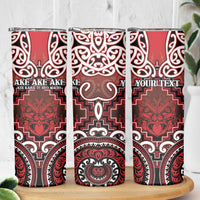 Personalised New Zealand Aotearoa Skinny Tumbler Te Reo Maori Ake Ake Ake LT05 - Polynesian Pride