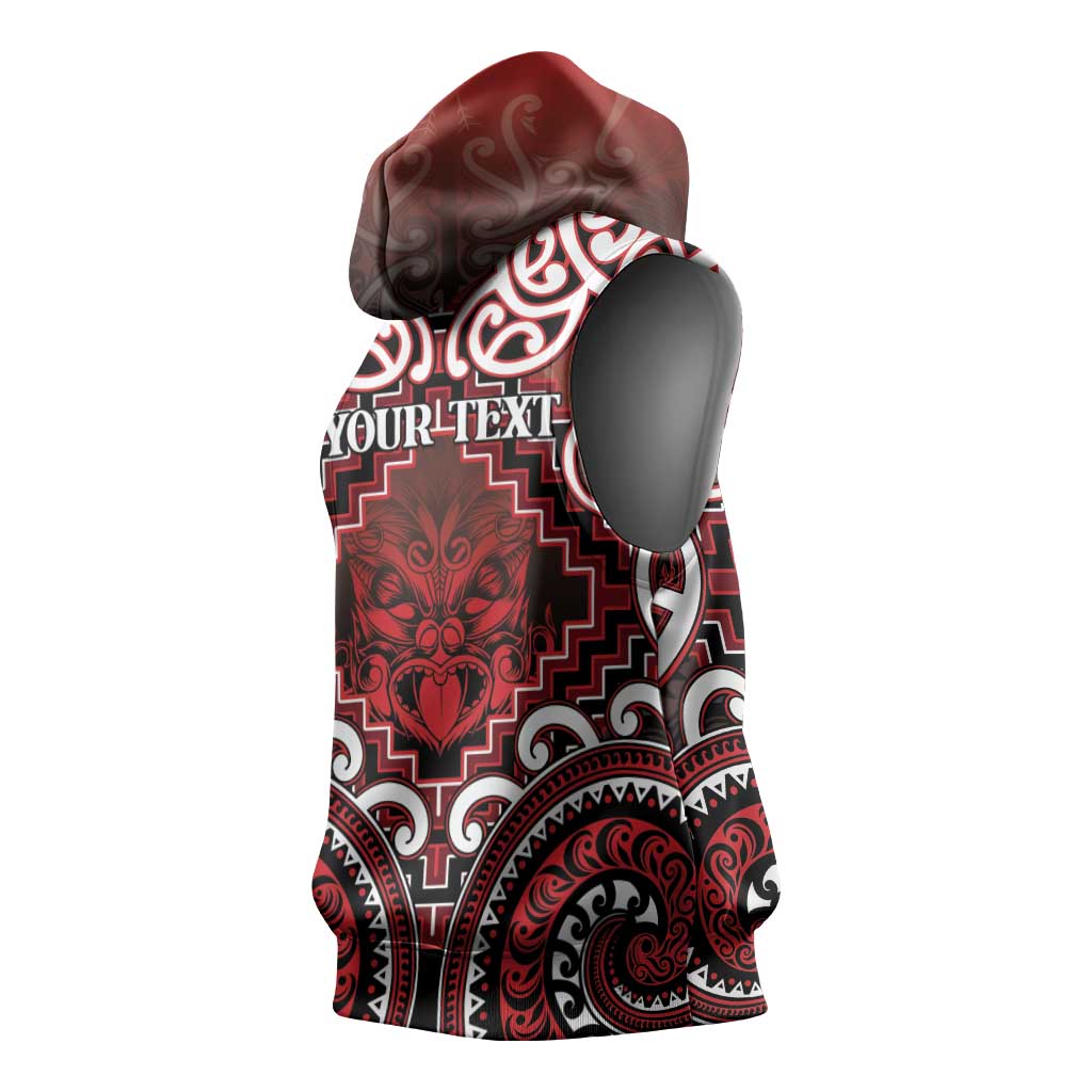 Personalised New Zealand Aotearoa Sleeveless Hoodie Te Reo Maori Ake Ake Ake LT05 - Polynesian Pride