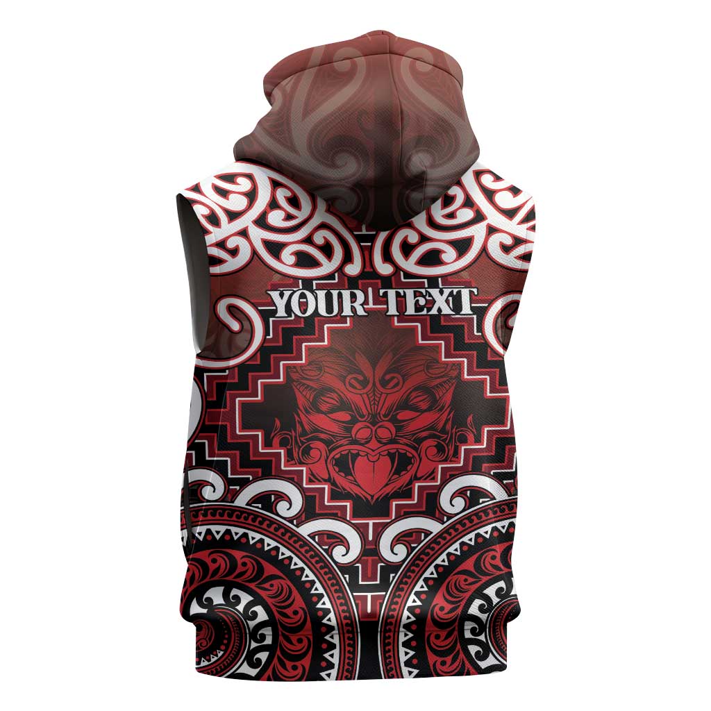 Personalised New Zealand Aotearoa Sleeveless Zip Hoodie Te Reo Maori Ake Ake Ake LT05 - Polynesian Pride