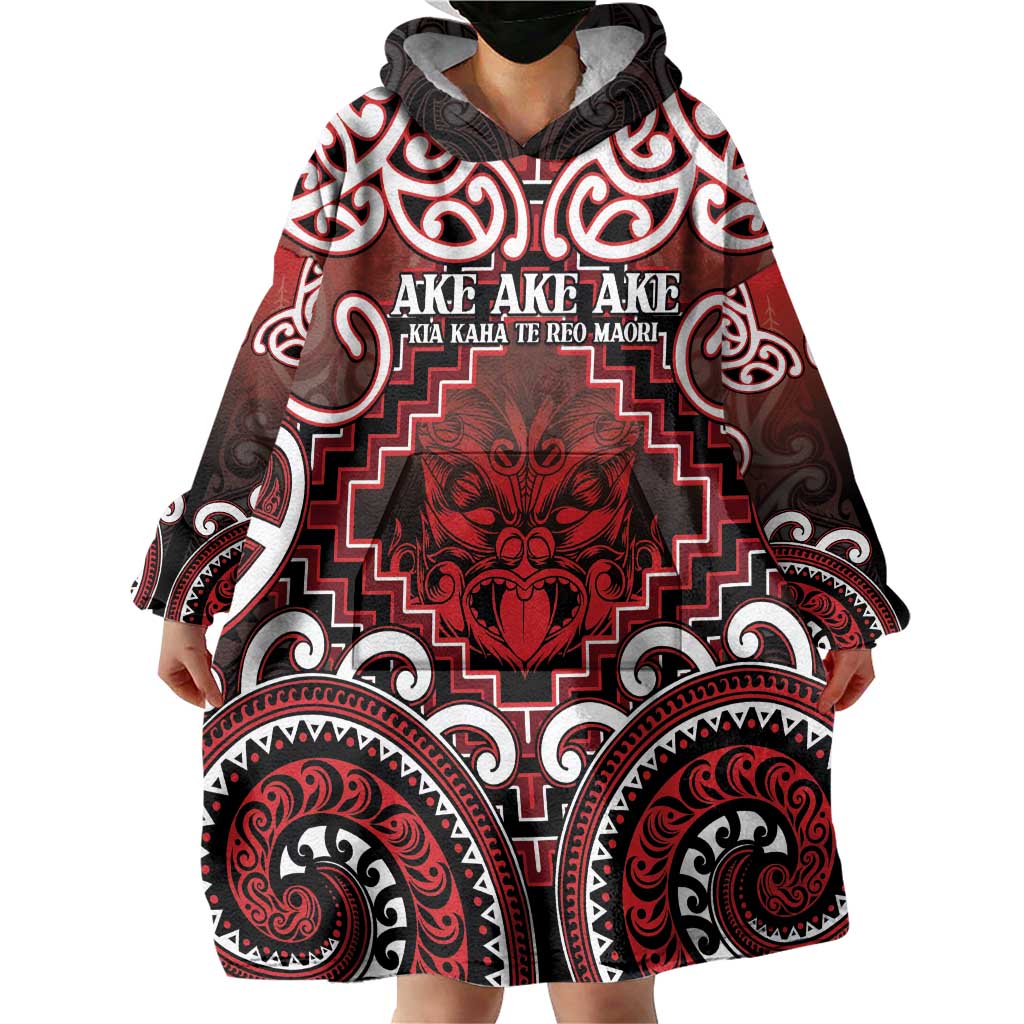 Personalised New Zealand Aotearoa Wearable Blanket Hoodie Te Reo Maori Ake Ake Ake LT05 - Polynesian Pride