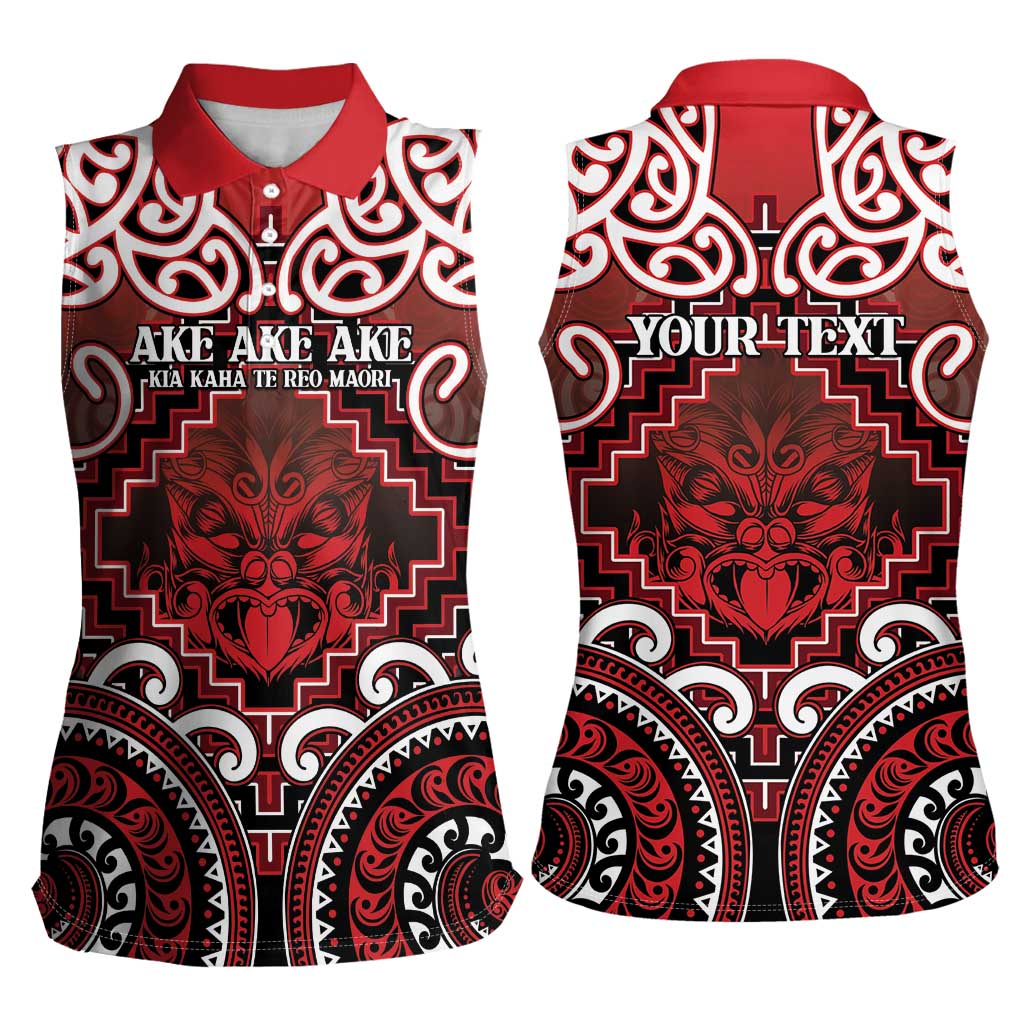 Personalised New Zealand Aotearoa Women Sleeveless Polo Shirt Te Reo Maori Ake Ake Ake LT05 - Polynesian Pride