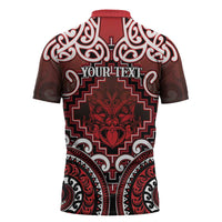 Personalised New Zealand Aotearoa Zipper Polo Shirt Te Reo Maori Ake Ake Ake LT05 - Polynesian Pride