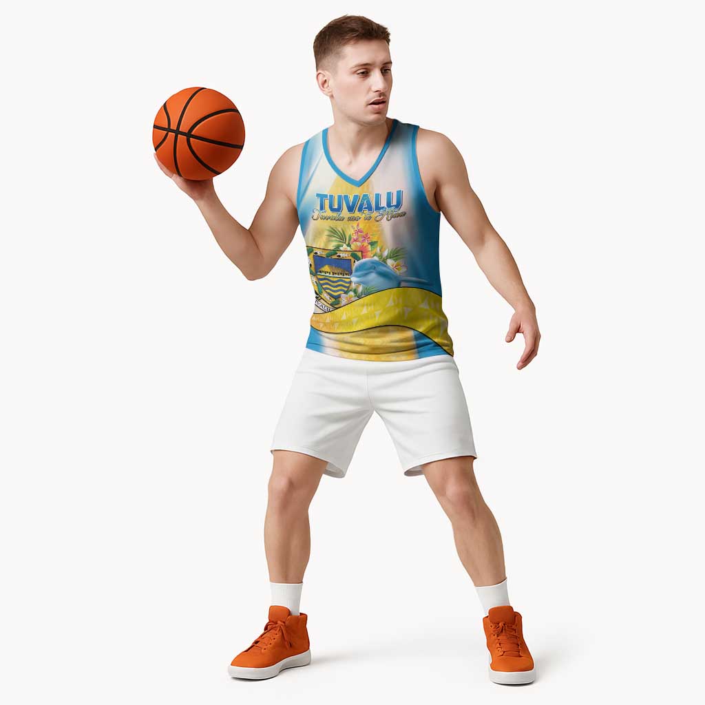 Personalised Tuvalu Independence Day Basketball Jersey Tuvalu Mo Te Atua - Polynesian Pride