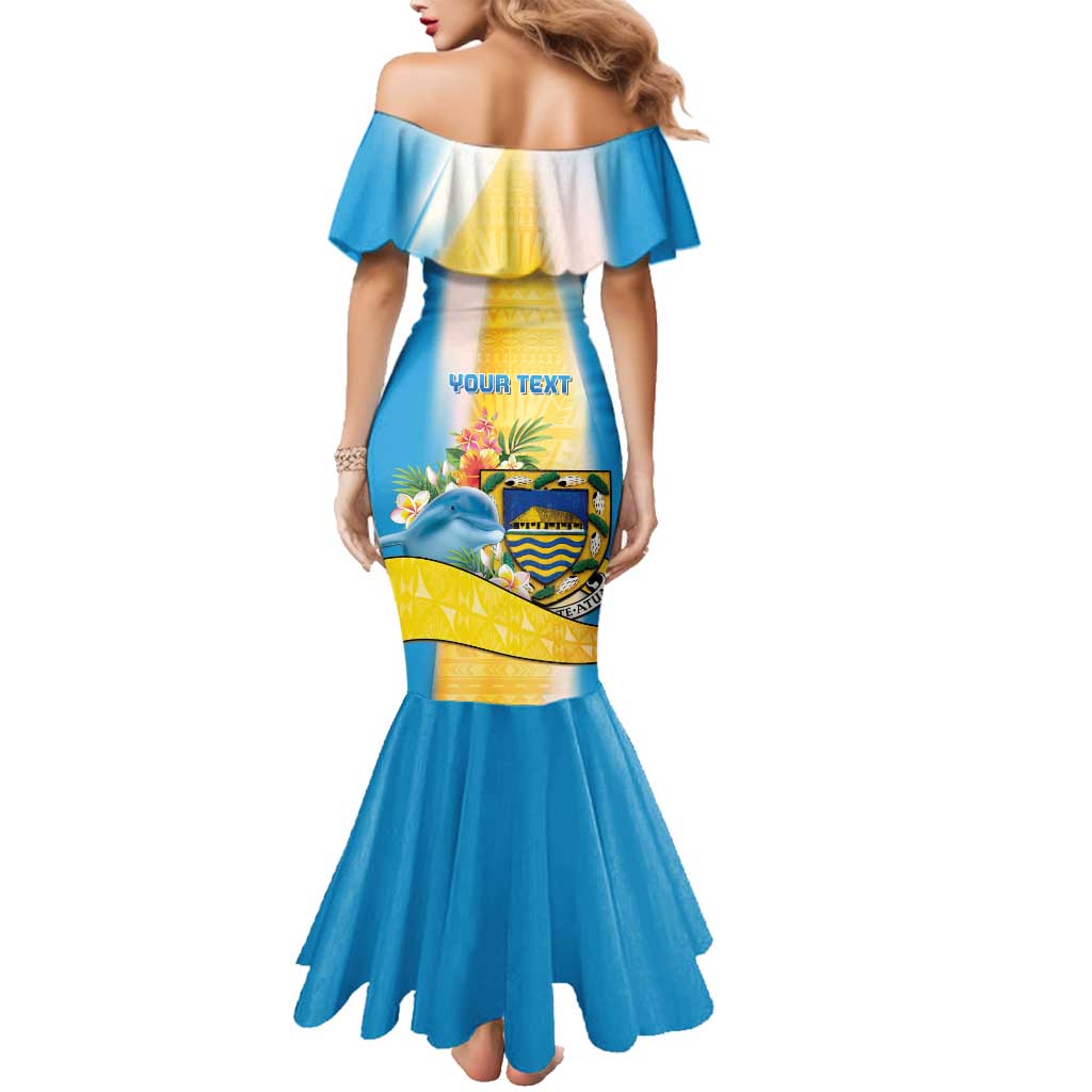 Personalised Tuvalu Independence Day Family Matching Mermaid Dress and Hawaiian Shirt Tuvalu Mo Te Atua LT05 - Polynesian Pride