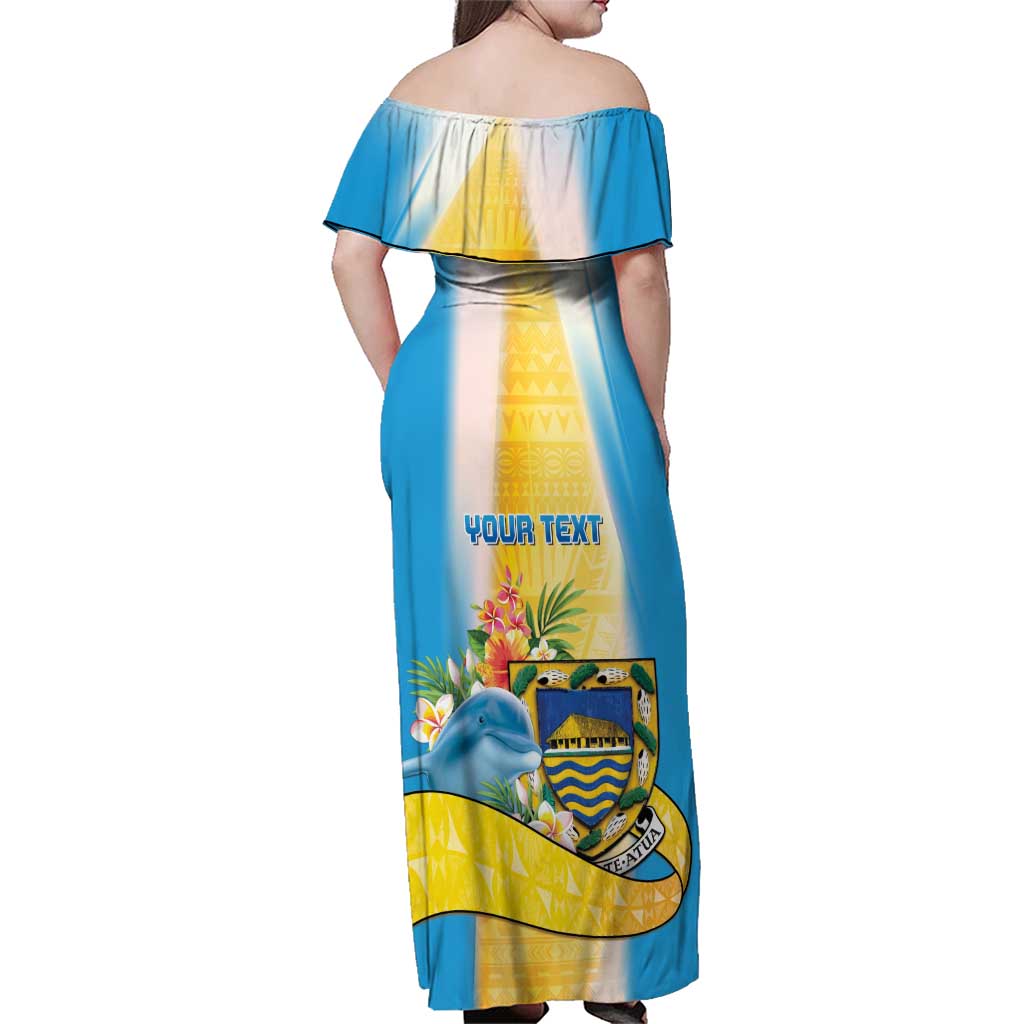 Personalised Tuvalu Independence Day Family Matching Off Shoulder Maxi Dress and Hawaiian Shirt Tuvalu Mo Te Atua LT05 - Polynesian Pride