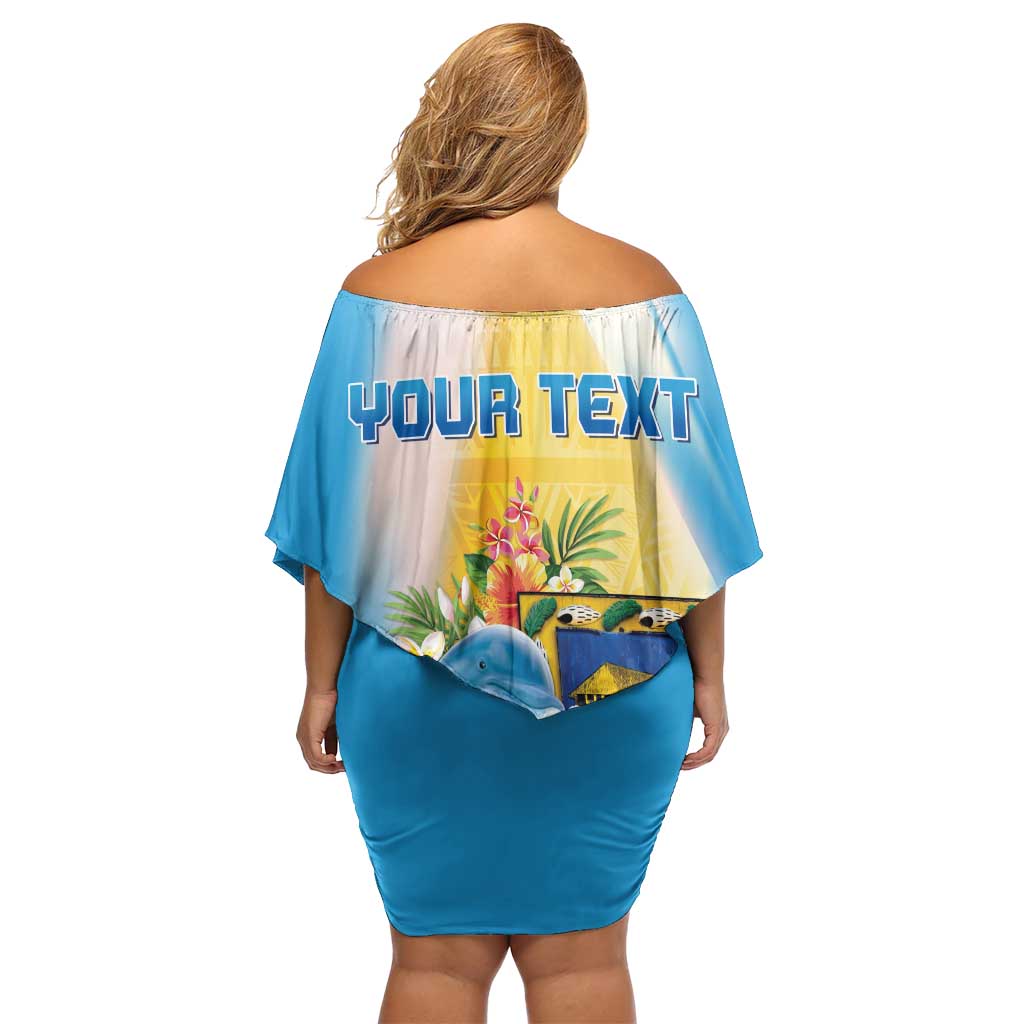 Personalised Tuvalu Independence Day Family Matching Off Shoulder Short Dress and Hawaiian Shirt Tuvalu Mo Te Atua LT05 - Polynesian Pride