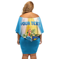 Personalised Tuvalu Independence Day Family Matching Off Shoulder Short Dress and Hawaiian Shirt Tuvalu Mo Te Atua LT05 - Polynesian Pride