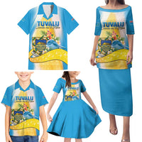 Personalised Tuvalu Independence Day Family Matching Puletasi and Hawaiian Shirt Tuvalu Mo Te Atua LT05 - Polynesian Pride