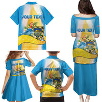 Personalised Tuvalu Independence Day Family Matching Puletasi and Hawaiian Shirt Tuvalu Mo Te Atua LT05 - Polynesian Pride