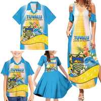 Personalised Tuvalu Independence Day Family Matching Summer Maxi Dress and Hawaiian Shirt Tuvalu Mo Te Atua LT05 - Polynesian Pride