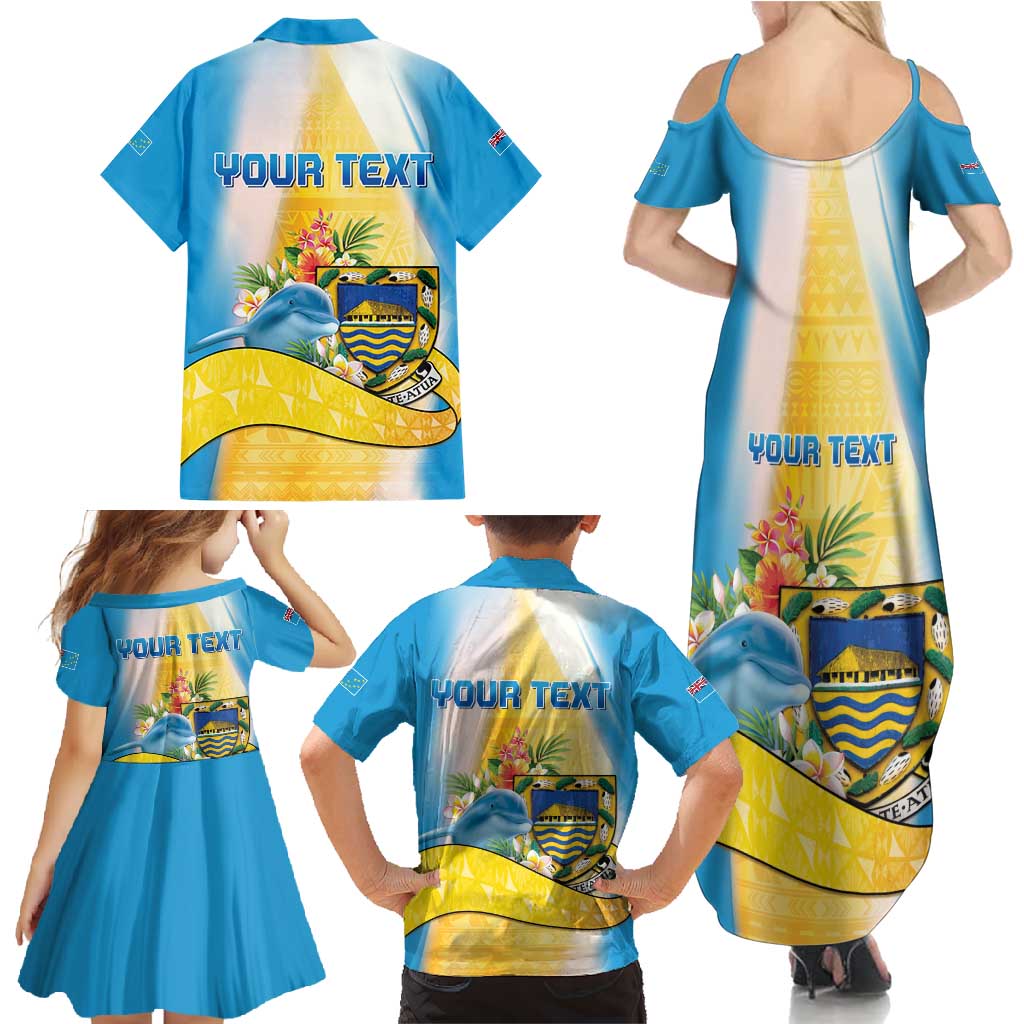 Personalised Tuvalu Independence Day Family Matching Summer Maxi Dress and Hawaiian Shirt Tuvalu Mo Te Atua LT05 - Polynesian Pride
