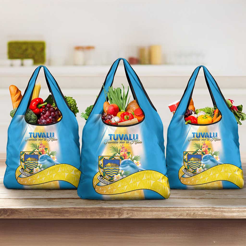 Tuvalu Independence Day Grocery Bag Tuvalu Mo Te Atua - Polynesian Pride