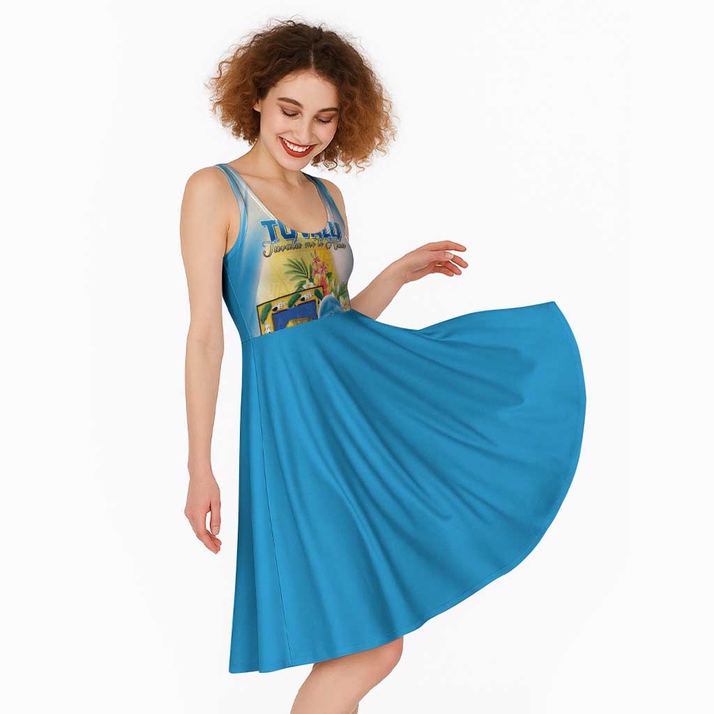 Personalised Tuvalu Independence Day Midi Dress Tuvalu Mo Te Atua LT05 - Polynesian Pride