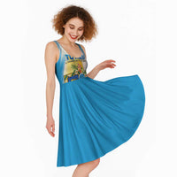 Personalised Tuvalu Independence Day Midi Dress Tuvalu Mo Te Atua LT05 - Polynesian Pride
