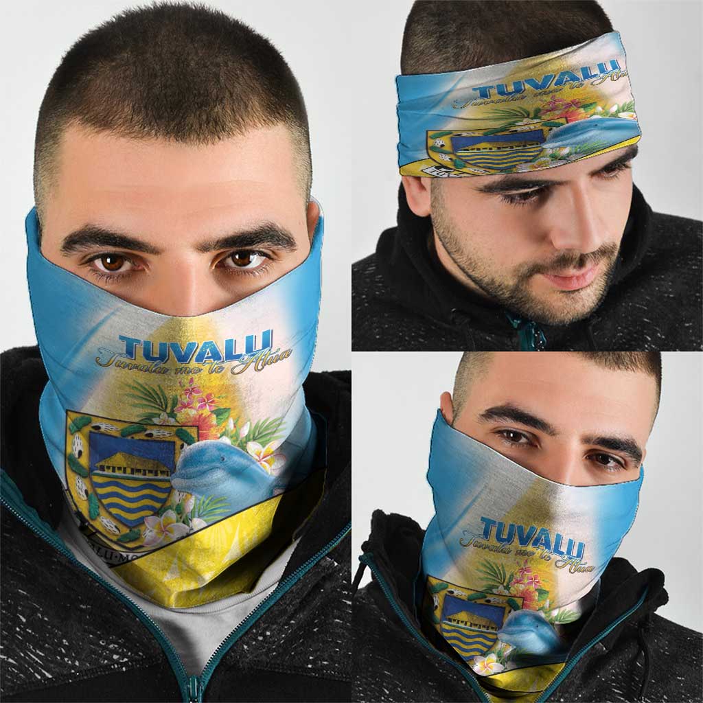 Tuvalu Independence Day Neck Gaiter Tuvalu Mo Te Atua - Polynesian Pride