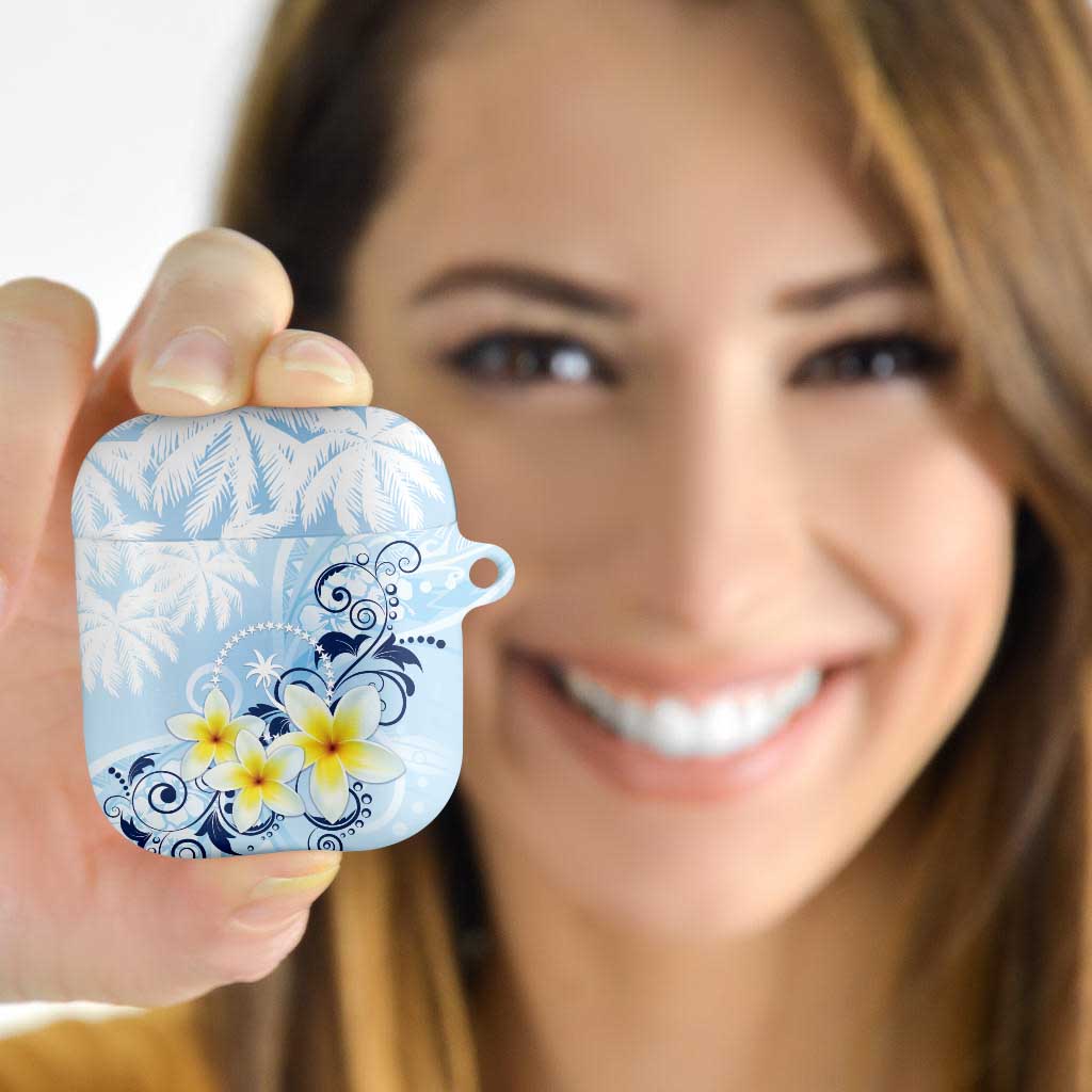FSM Chuuk Constitution Day AirPods Case Polynesian Curves Plumeria - Polynesian Pride