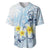 FSM Chuuk Constitution Day Baseball Jersey Polynesian Curves Plumeria - Polynesian Pride