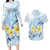 FSM Chuuk Constitution Day Couples Matching Long Sleeve Bodycon Dress and Hawaiian Shirt Polynesian Curves Plumeria - Polynesian Pride