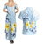 FSM Chuuk Constitution Day Couples Matching Summer Maxi Dress and Hawaiian Shirt Polynesian Curves Plumeria - Polynesian Pride