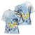 FSM Chuuk Constitution Day Cross Shoulder Shirt Polynesian Curves Plumeria - Polynesian Pride