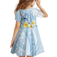 FSM Chuuk Constitution Day Family Matching Off The Shoulder Long Sleeve Dress and Hawaiian Shirt Polynesian Curves Plumeria LT05 - Polynesian Pride